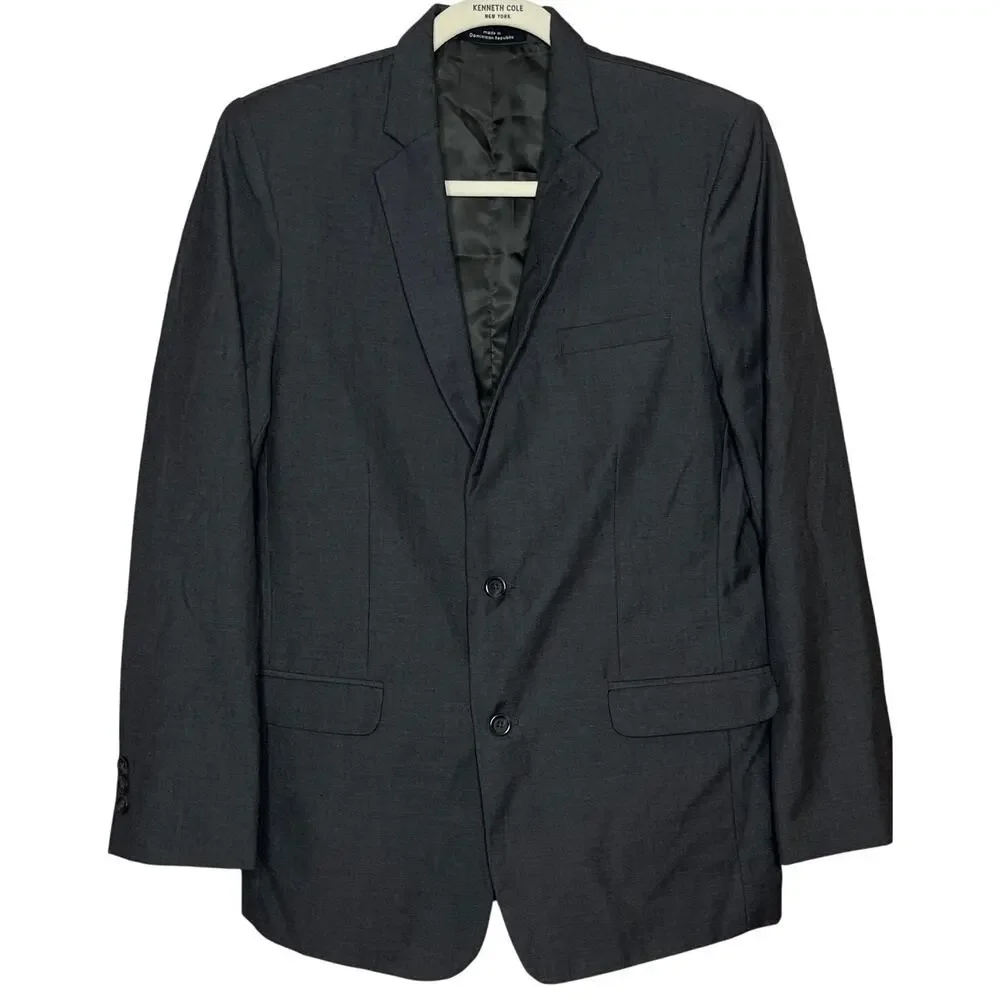 Calvin Klein Gray 2 Button‎ Wool Blend Sport Coat Boys Size 20